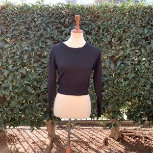 Open back knot tie sweater